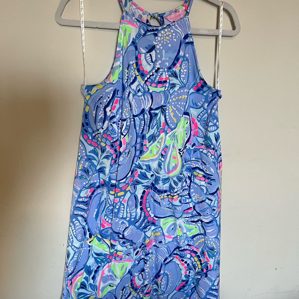 Lilly Pulitzer Blue and Pink Patterned Dress
